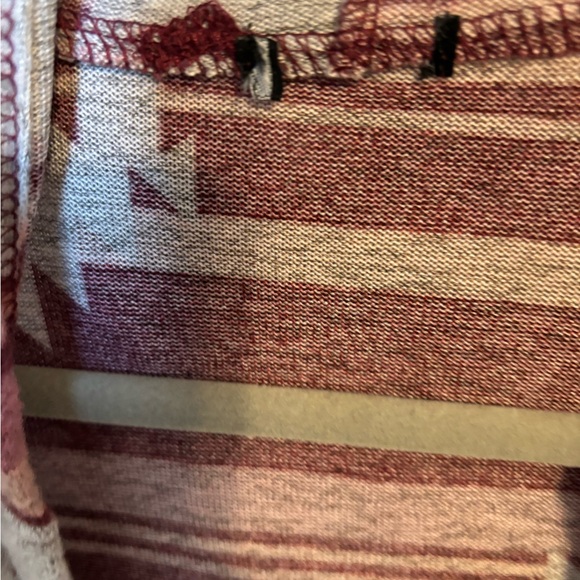 Southwest Sweater Tribal Duster Long Sleeve Women's Size Medium Maroon Color - Picture 3 of 5